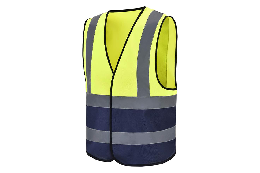 HIGH-VISIBILITY | BASIC VEST | Lemon & Black 1inch Reflective tape